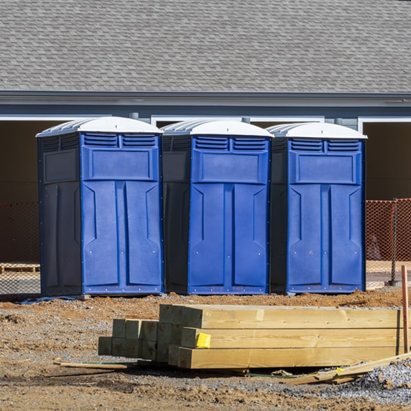 how can i report damages or issues with the porta potties during my rental period in Bassett IA